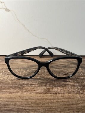 Authentic CHANEL Glasses with lace detail on temples 3292-A c.501